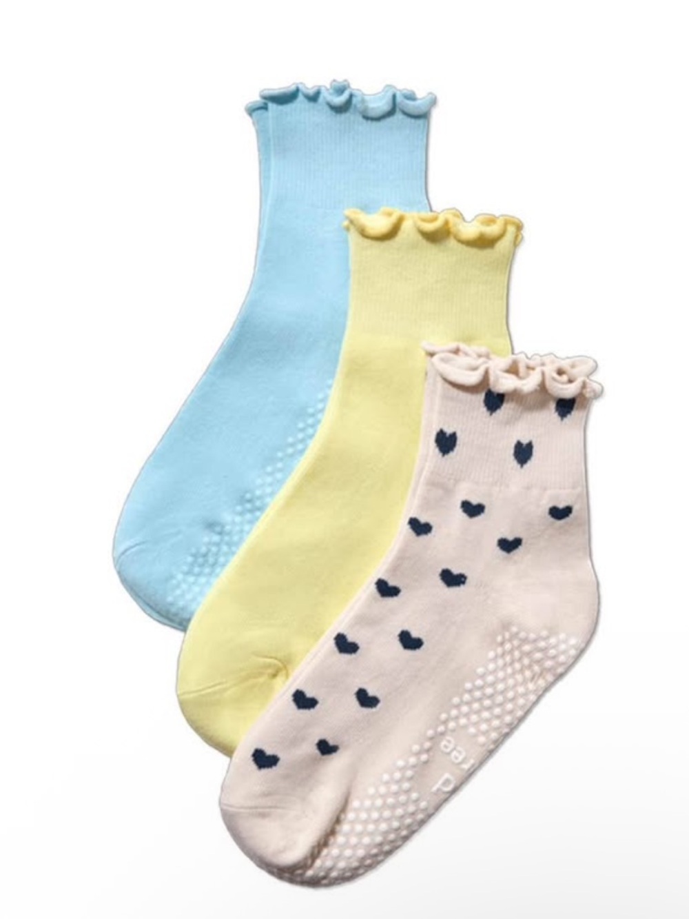 Hold for Thee Pilates Grip Ruffle Socks